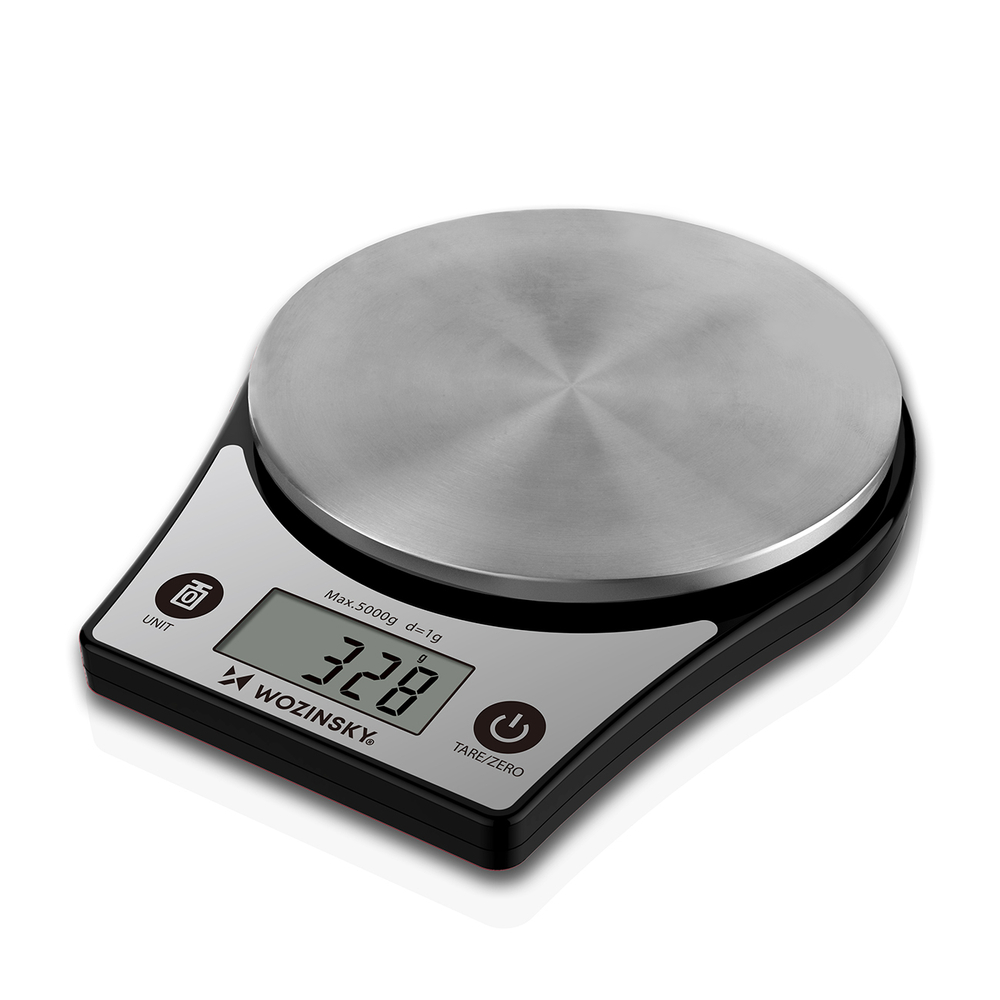 Wozinsky WAK-651 Virtuvės svarstyklės su LCD ekranu iki 5 kg - juodas