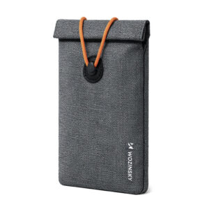 Wozinsky WPB-R12 RFID apsaugos telefoninė dėžutė su atlenkiama nugarėle ir virve 21,5x12 cm - pilka