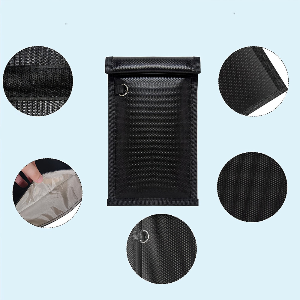 Pelensiui atsparūs RFID telefono dėklas OTN-27 su signalo blokavimo funkcija 27x12.3 cm - juodas