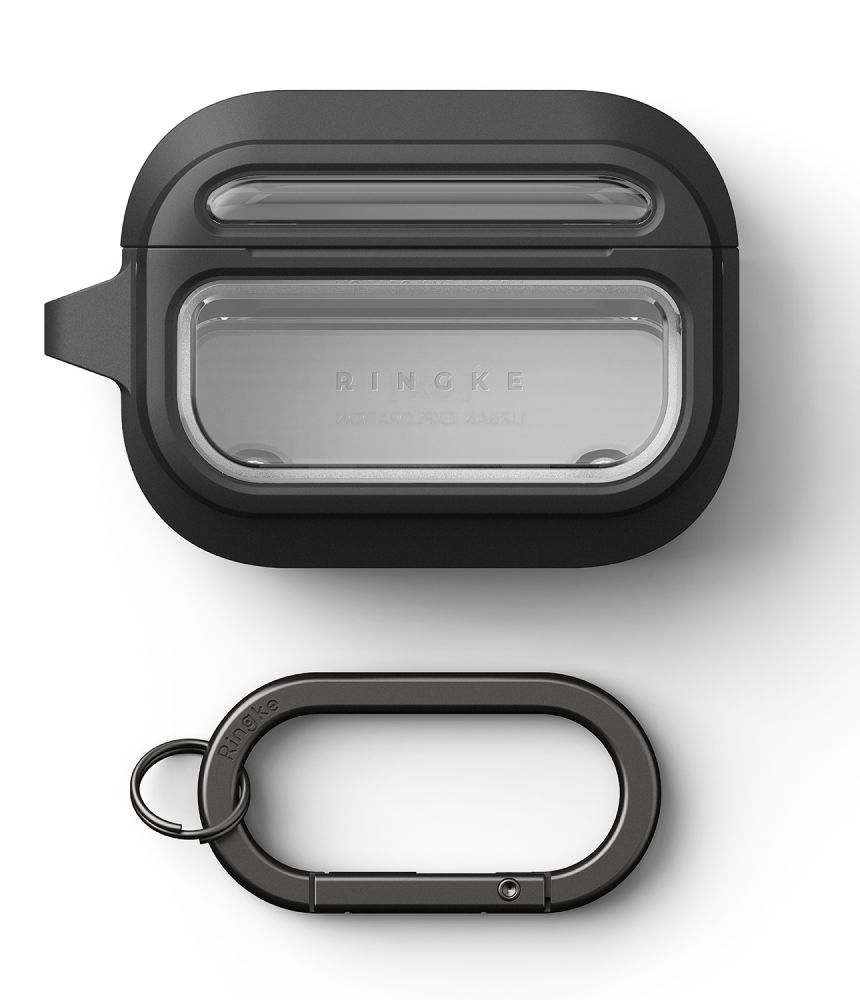 Dėklas Ringke UX Magnetic MagSafe Apple AirPods Pro 3, juodas/skaidrus