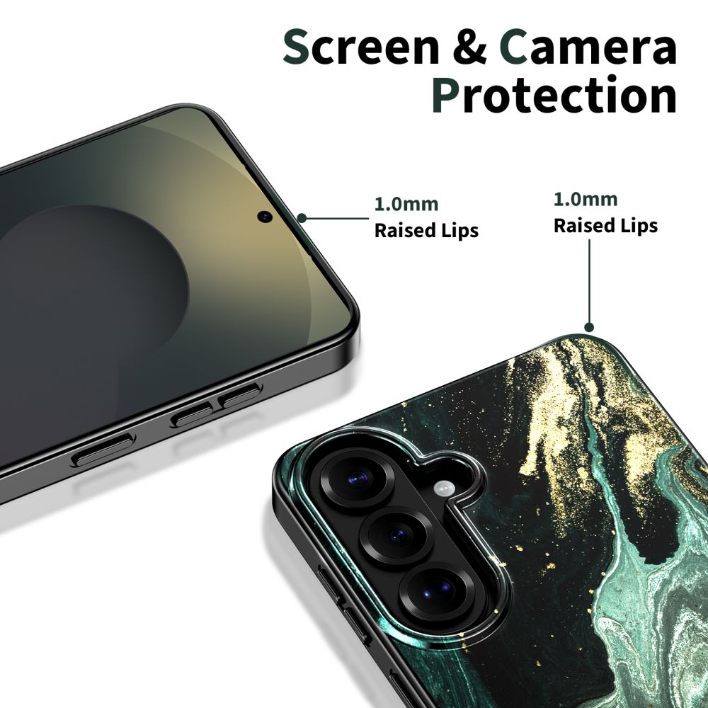 Dėklas Tech-Protect Lamano MagSafe Galaxy S26, žalio marmuro
