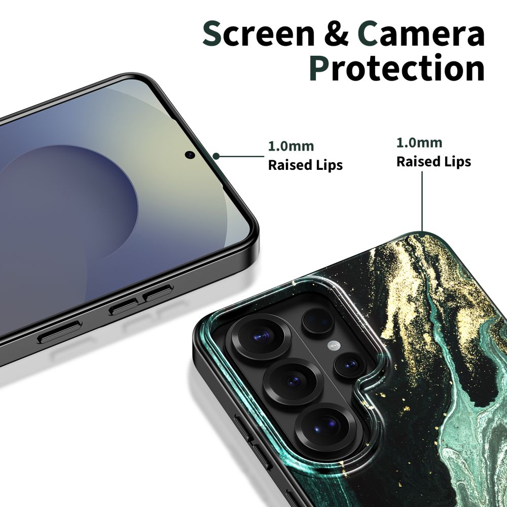 Dėklas Tech-Protect Lamano MagSafe Galaxy S26 Ultra, žalio marmuro