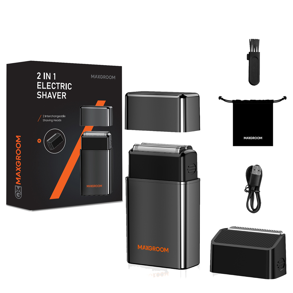 MAXGROOM ZG-F5580 2-in-1 elektrinė skustuva - juoda