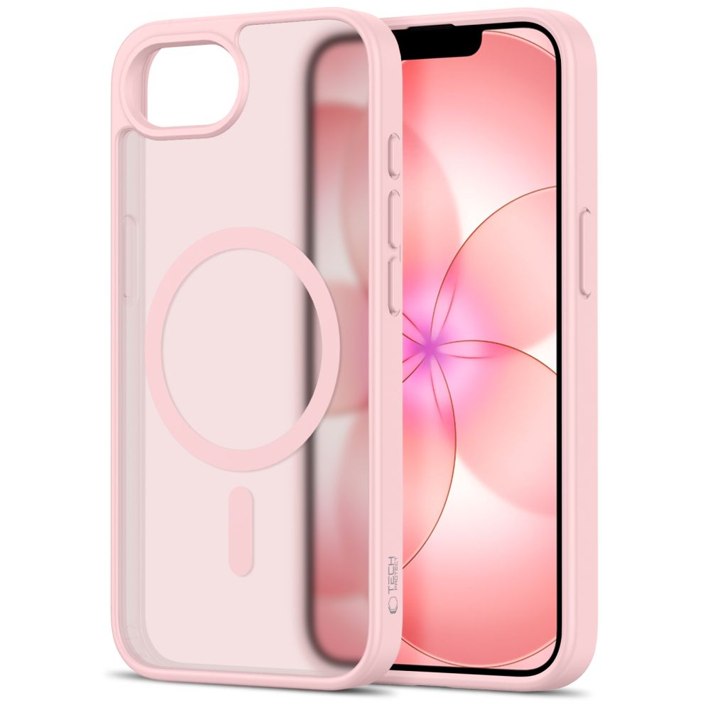 Dėklas Tech-Protect BasicMag MagSafe iPhone 16e / 17e, matinis rožinis