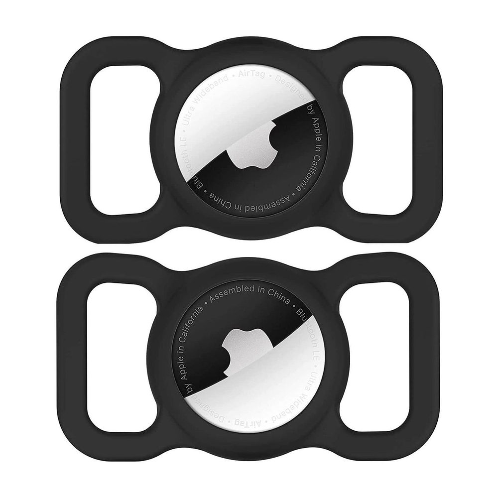 Wozinsky WEA-01 atvejas Apple AirTag silikoninis šunies arba katės obrožei - juodas