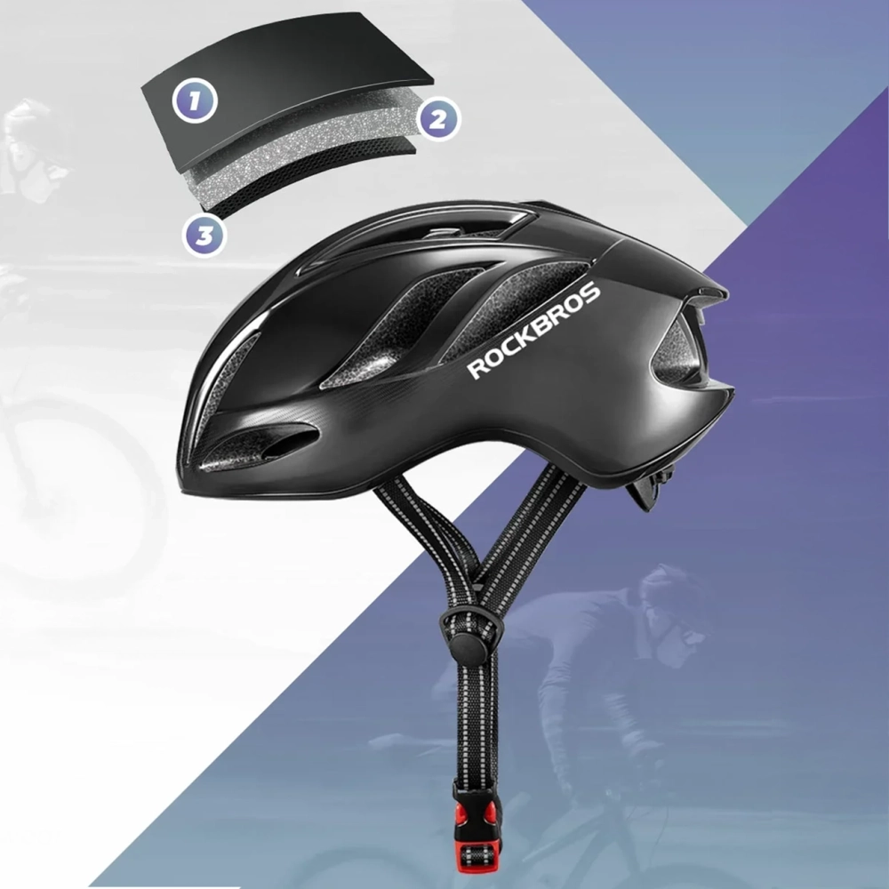 Rockbros TS-42 lengvas dviračio šalmas 58-62 cm - titanas