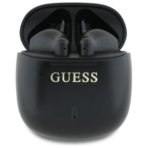 „Guess“ spausdintas klasikinis logotipas „Bluetooth“ belaidės ausinės – juodos