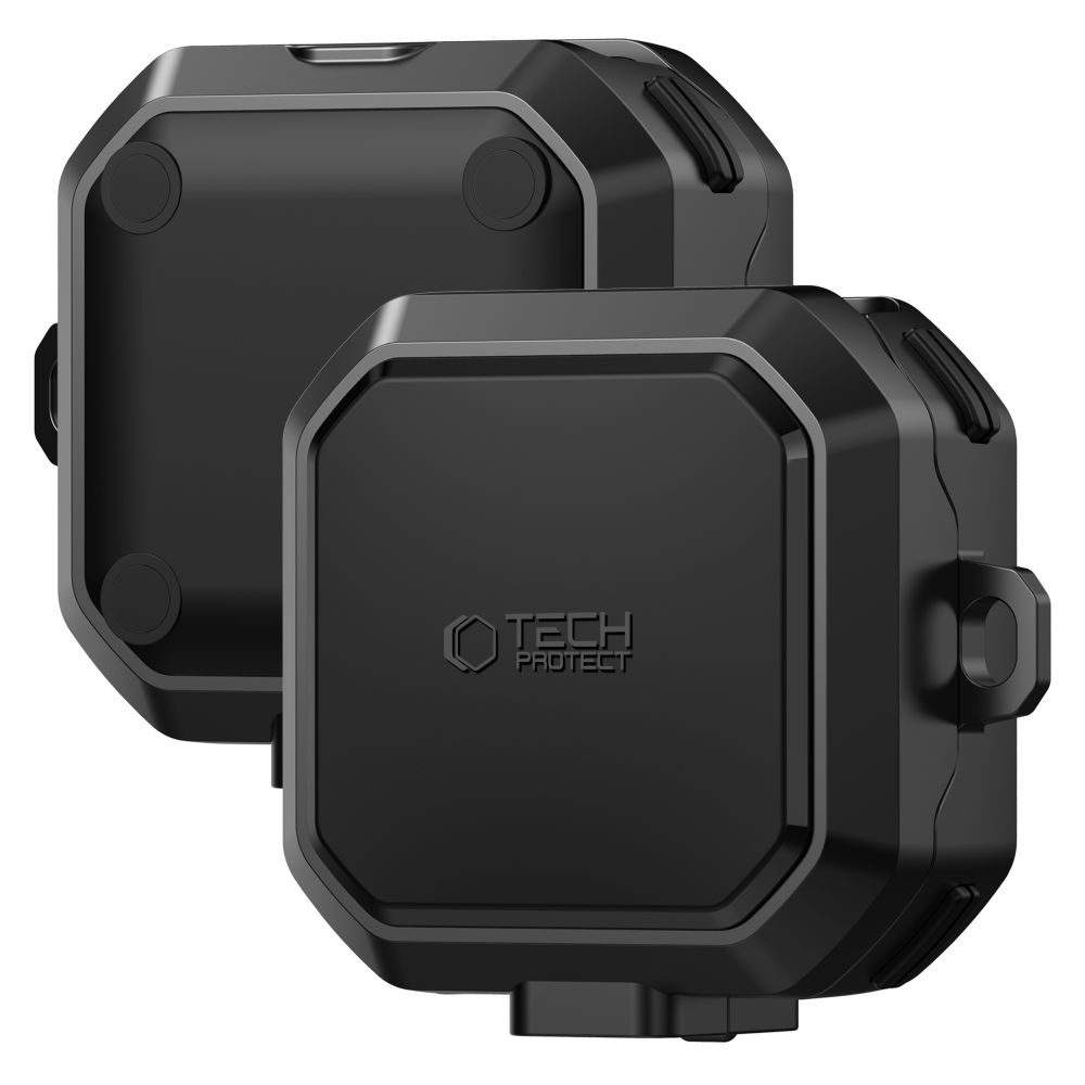 Dėklas Tech-Protect Carbonox MagSafe Samsung Galaxy Buds 4 / Buds 4 Pro, juodas