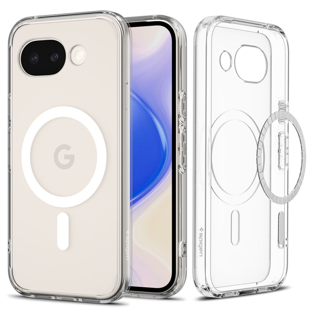Dėklas Spigen Ultra Hybrid Mag MagSafe Google Pixel 10A, skaidriai baltas