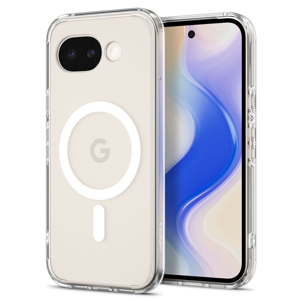 Dėklas Spigen Ultra Hybrid Mag MagSafe Google Pixel 10A, skaidriai baltas