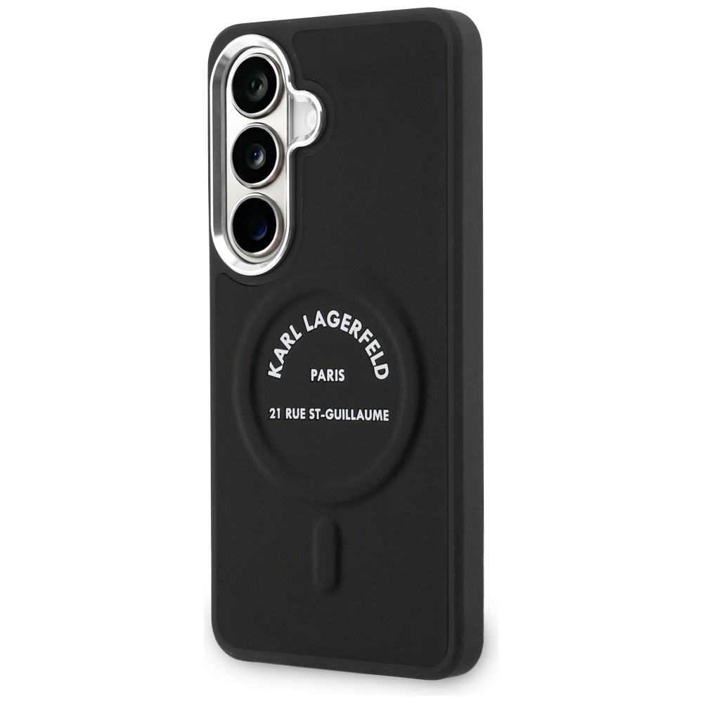 Karl Lagerfeld EmBossed Ring RSG logotipas MagSafe Case skirtas Samsung Galaxy S26+ - Black