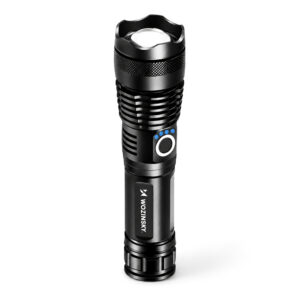 Wozinsky WLT-15W 15W 1500lm CREE IP65 Taktinis žibintuvėlis su reguliuojamu šviesos spinduliu - juodas