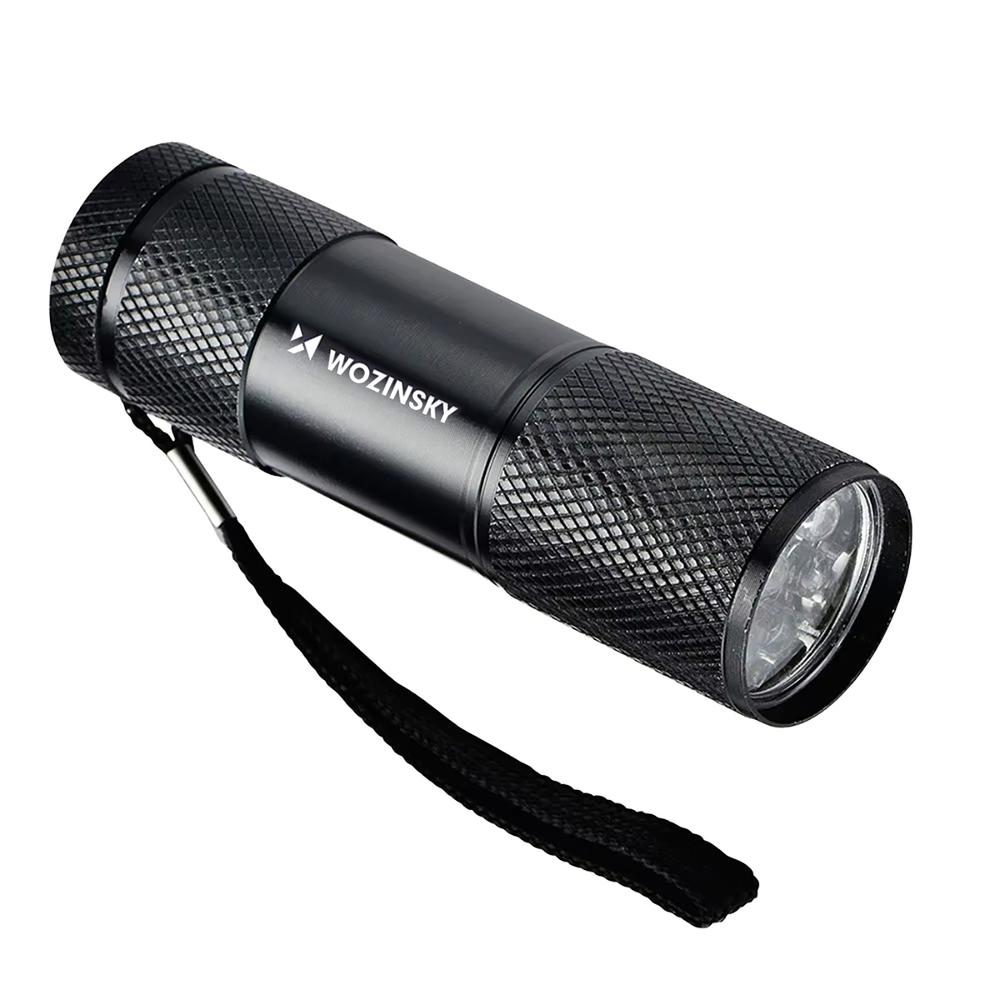 Wozinsky WLD-9L IP65 UV žibintuvėlis pėdsakų aptikimui - juodas