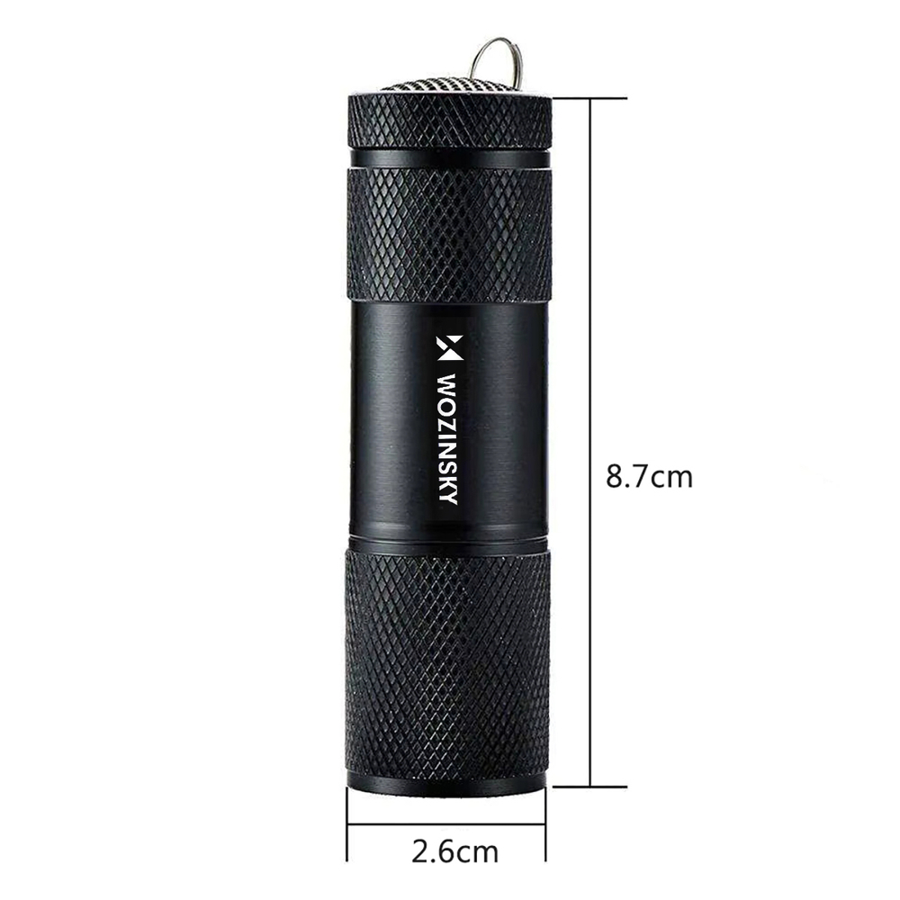 Wozinsky WLD-9L IP65 UV žibintuvėlis pėdsakų aptikimui - juodas