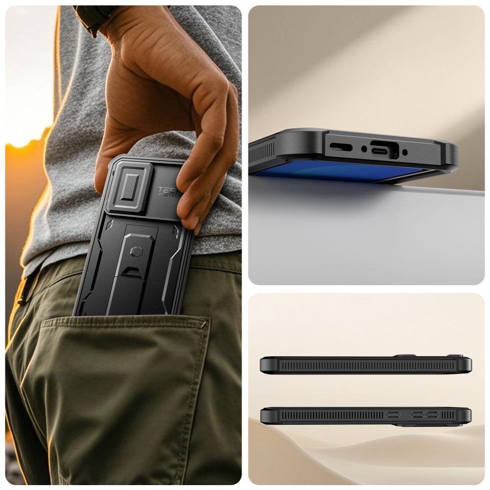 Dėklas Tech-Protect Kevlar Cam+ Samsung Galaxy A36 / A37 5G, juodas