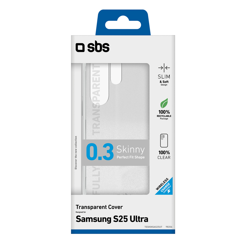 SBS Skinny Cover, skirtas Samsung Galaxy S25 Ultra - skaidrus