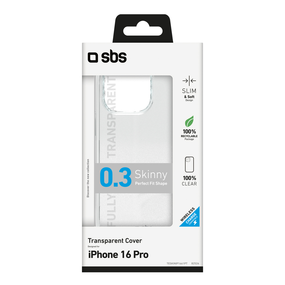 SBS skinny cover skirtas iPhone 16 Pro - Transparent