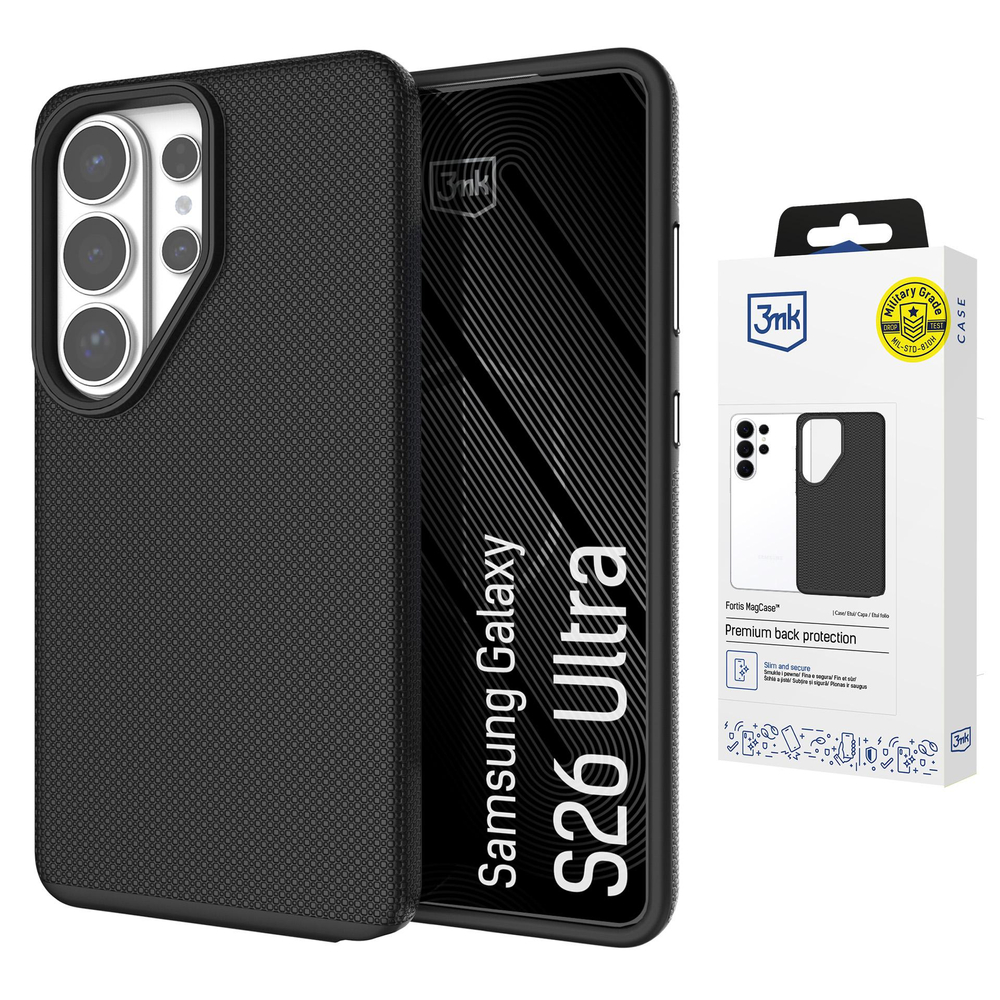 3mk Fortis MagCase skirtas Samsung Galaxy S26 Ultra - juodas