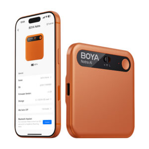 BOYA Notra Balso įrašytuvas su AI transkriptacija - Oranžinė