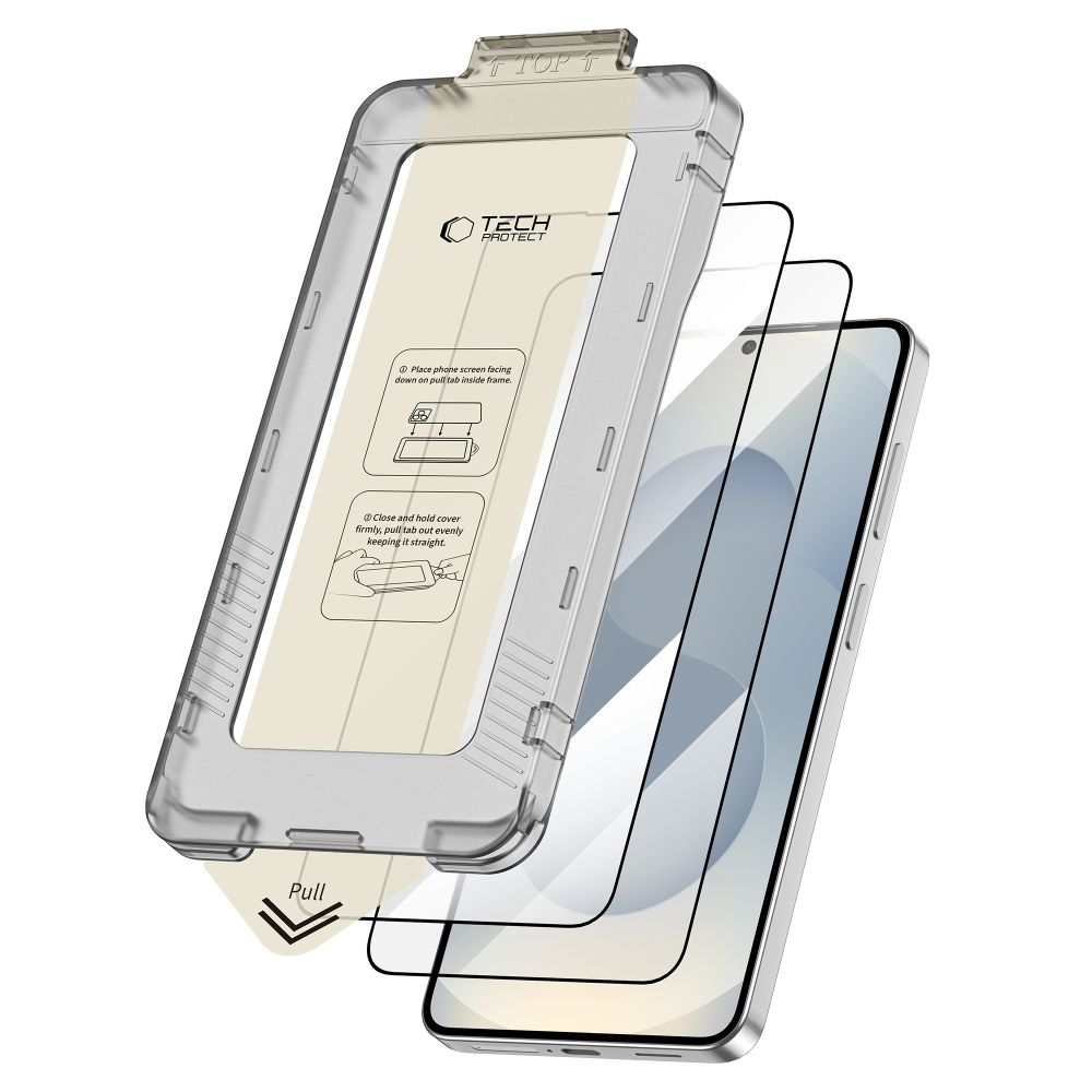 Apsauginis stiklas Tech-Protect Quick Set+ Galaxy S26+, 2 vnt., juodas