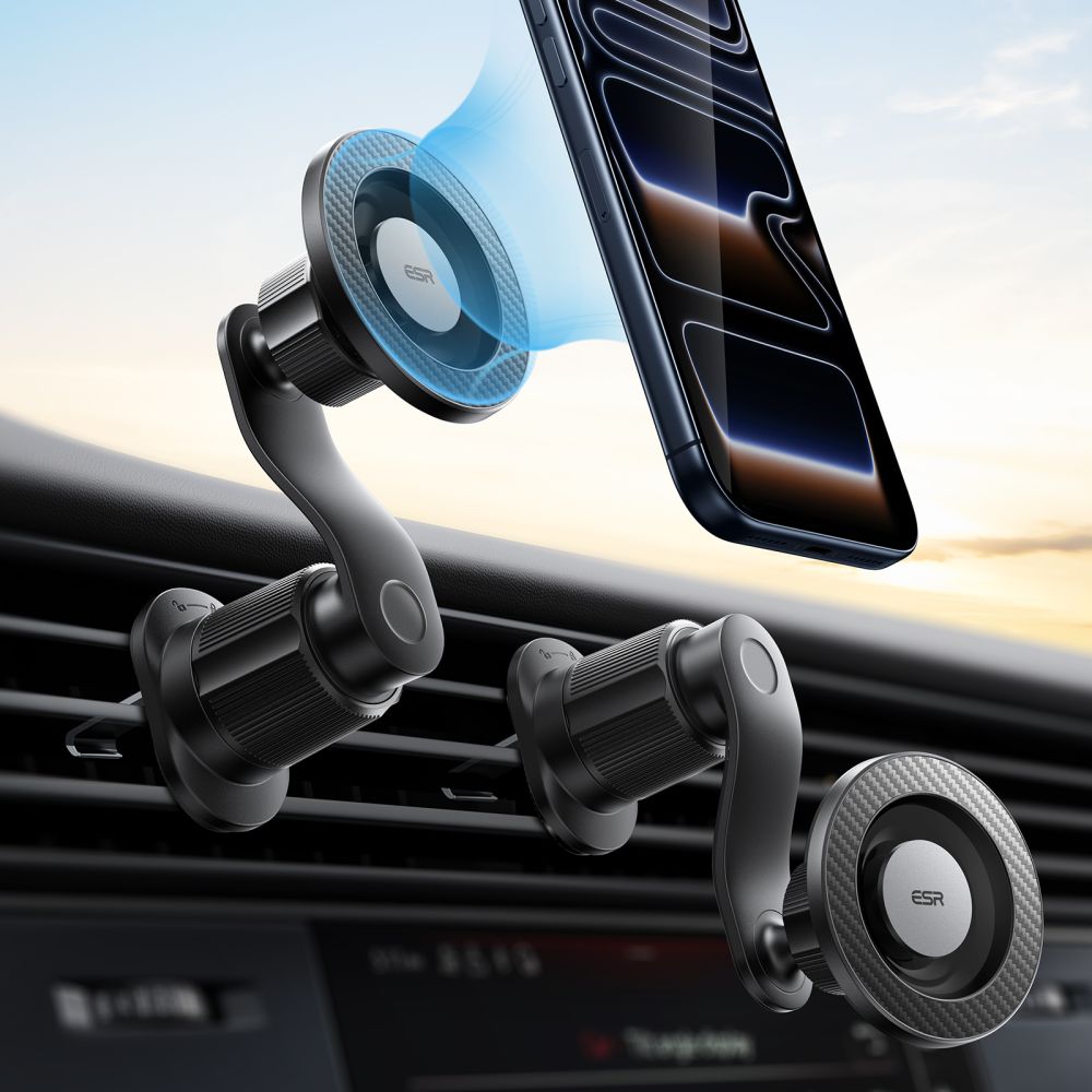Laikiklis automobiliui ESR OmniLock Magnetic MagSafe, juodas