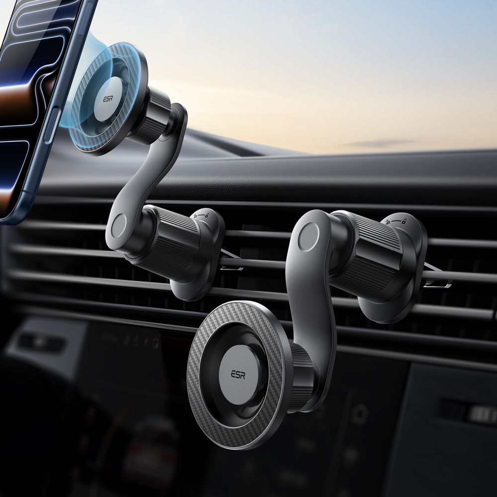 Laikiklis automobiliui ESR OmniLock Magnetic MagSafe, juodas
