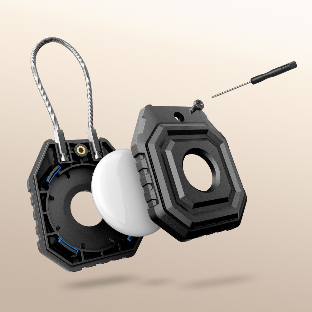 Dėklas Tech-Protect Kevlar Seal Apple AirTag 1 / 2, juodas