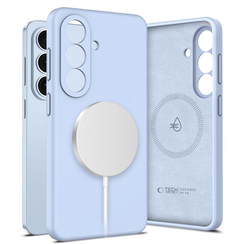 Dėklas Tech-Protect Silicone MagSafe Samsung Galaxy S26, dangaus mėlynas