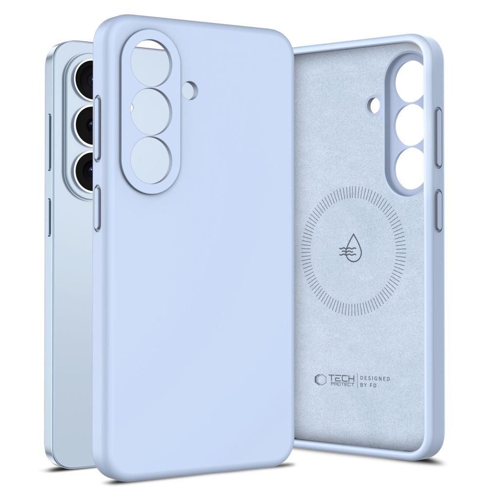 Dėklas Tech-Protect Silicone MagSafe Samsung Galaxy S26, dangaus mėlynas