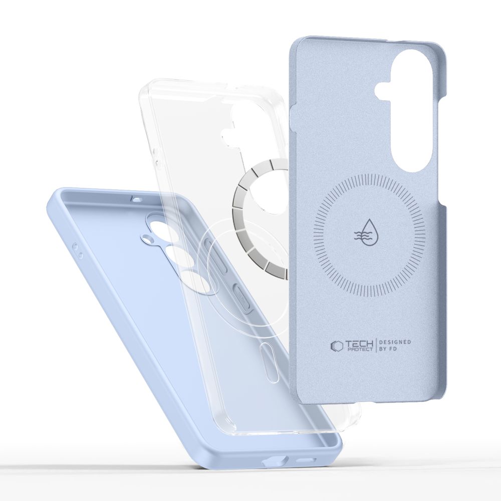 Dėklas Tech-Protect Silicone MagSafe Samsung Galaxy S26, dangaus mėlynas