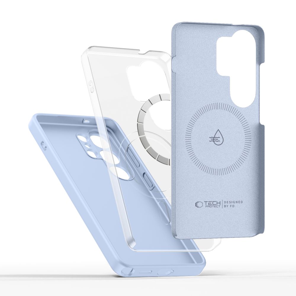 Dėklas Tech-Protect Silicone MagSafe Samsung Galaxy S26 Ultra, dangaus mėlynas