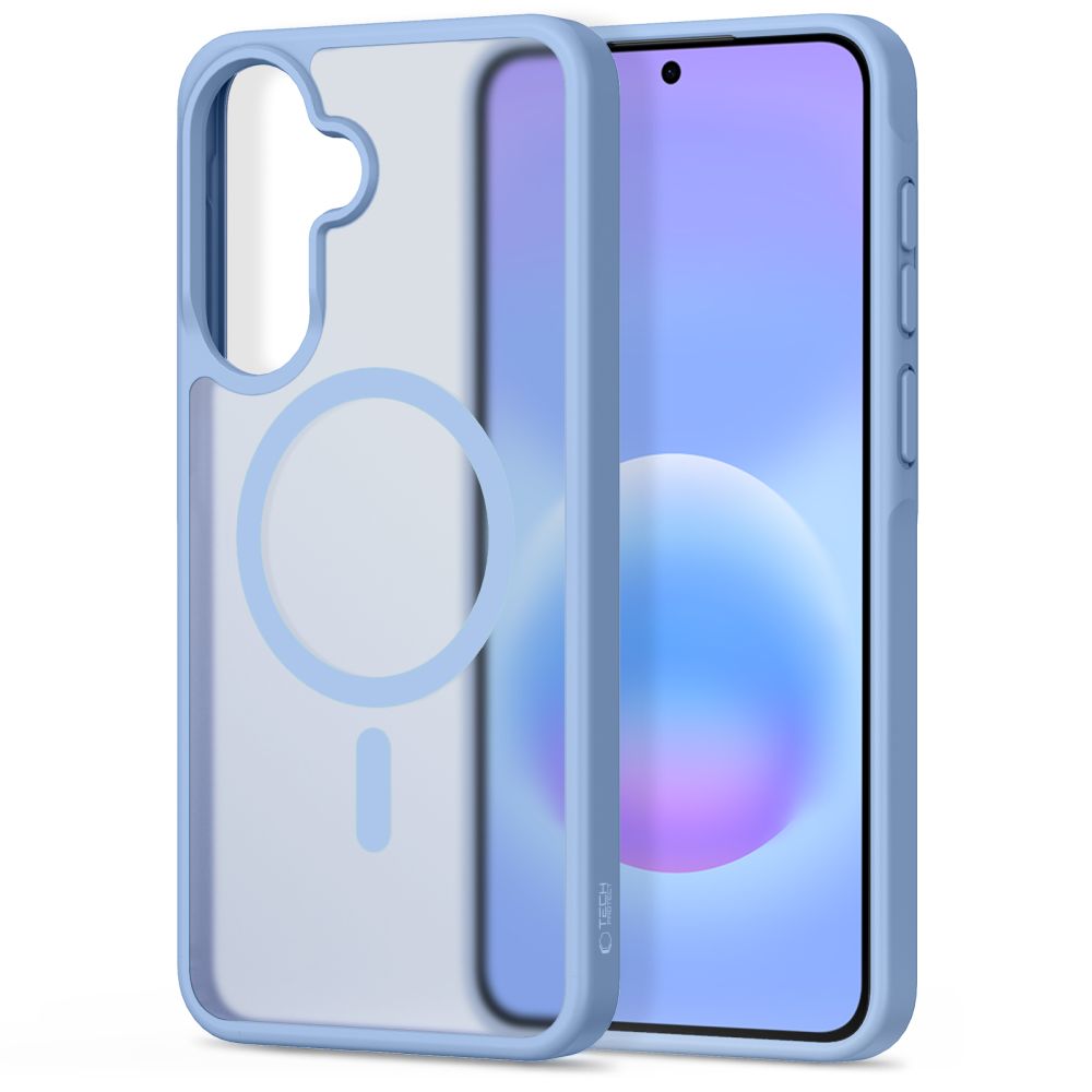 Dėklas Tech-Protect Magmat MagSafe Samsung Galaxy A57 5G, matinis šviesiai mėlynas