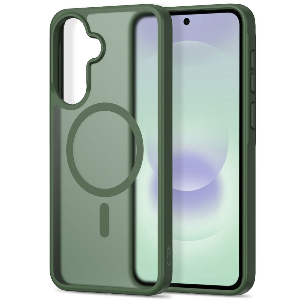 Dėklas Tech-Protect Magmat MagSafe Samsung Galaxy A36 / A56 / A37 5G, matinis žalias