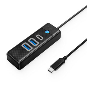 Orico PWC2U-C3 3 prievadų USB hub 2x USB-A 3.0 1x USB-C 3.0 0.5 m - juoda