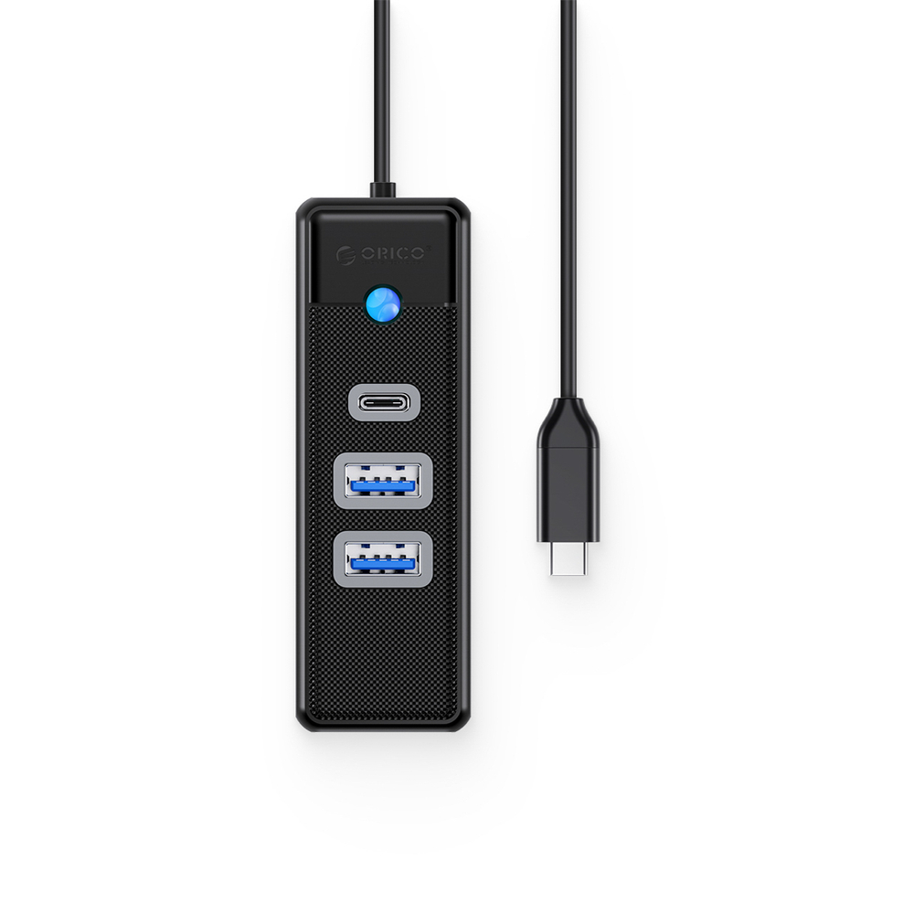 Orico PWC2U-C3 3 prievadų USB hub 2x USB-A 3.0 1x USB-C 3.0 0.5 m - juoda