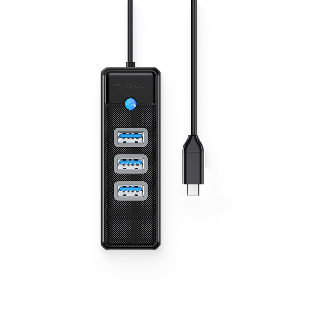 Orico PW3UR25-C3 USB šalintuvas 4 prievadų 3x USB-A 3.0 1x RJ45 2,5G Ethernet 0,5m - juodas