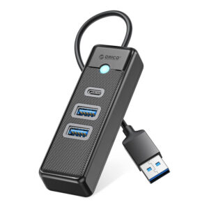 Orico PWC2U-U3 3 prievadų USB šalintuvas 2x USB-A 3.0 1x USB-C 3.0 1,8 m - juoda