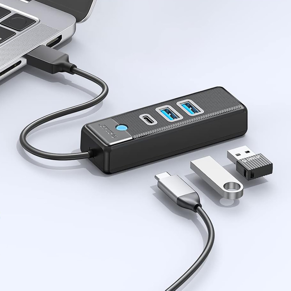 Orico PWC2U-U3 3 prievadų USB šalintuvas 2x USB-A 3.0 1x USB-C 3.0 1,8 m - juoda