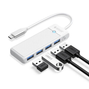 Orico PAPW4A-C3 USB šakotuvė 4-portų 4x USB-A 3.0 0,5 m - balta