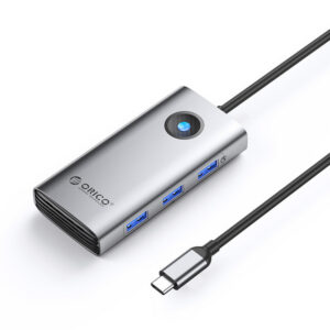 Orico PW11 6in1 USB-C dokavimo stotis 3x USB-A 3.0 1x USB-C PD 100W 1x HDMI 4K 30Hz 1x RJ45 2.5G Ethernet - Pilka