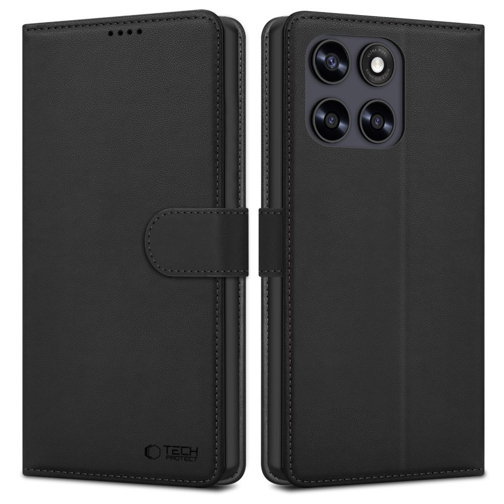 Dėklas Tech-Protect Wallet Motorola Moto G67 / G77 / G87, juodas