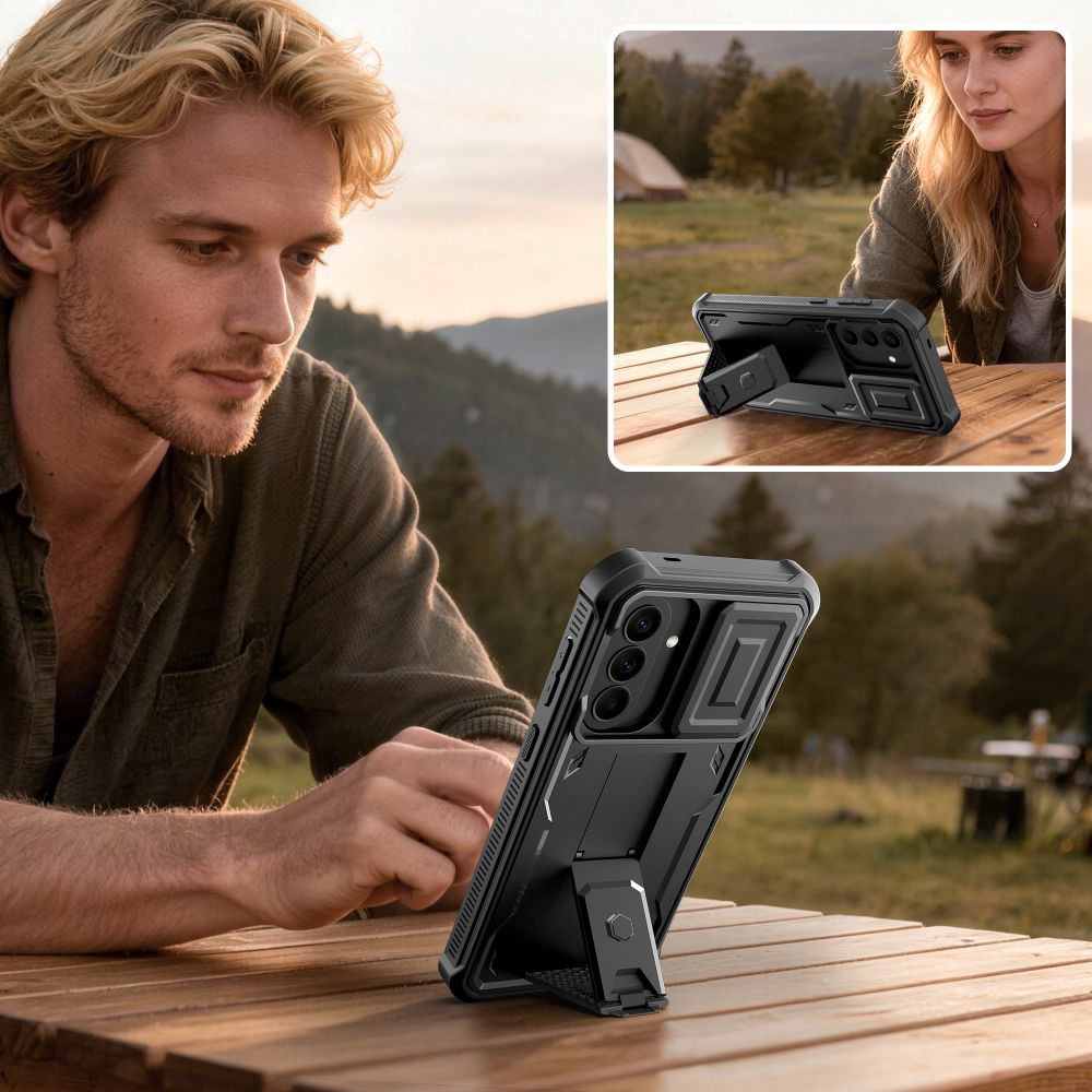Dėklas Tech-Protect Kevlar Cam+ Galaxy A57 5G, juodas