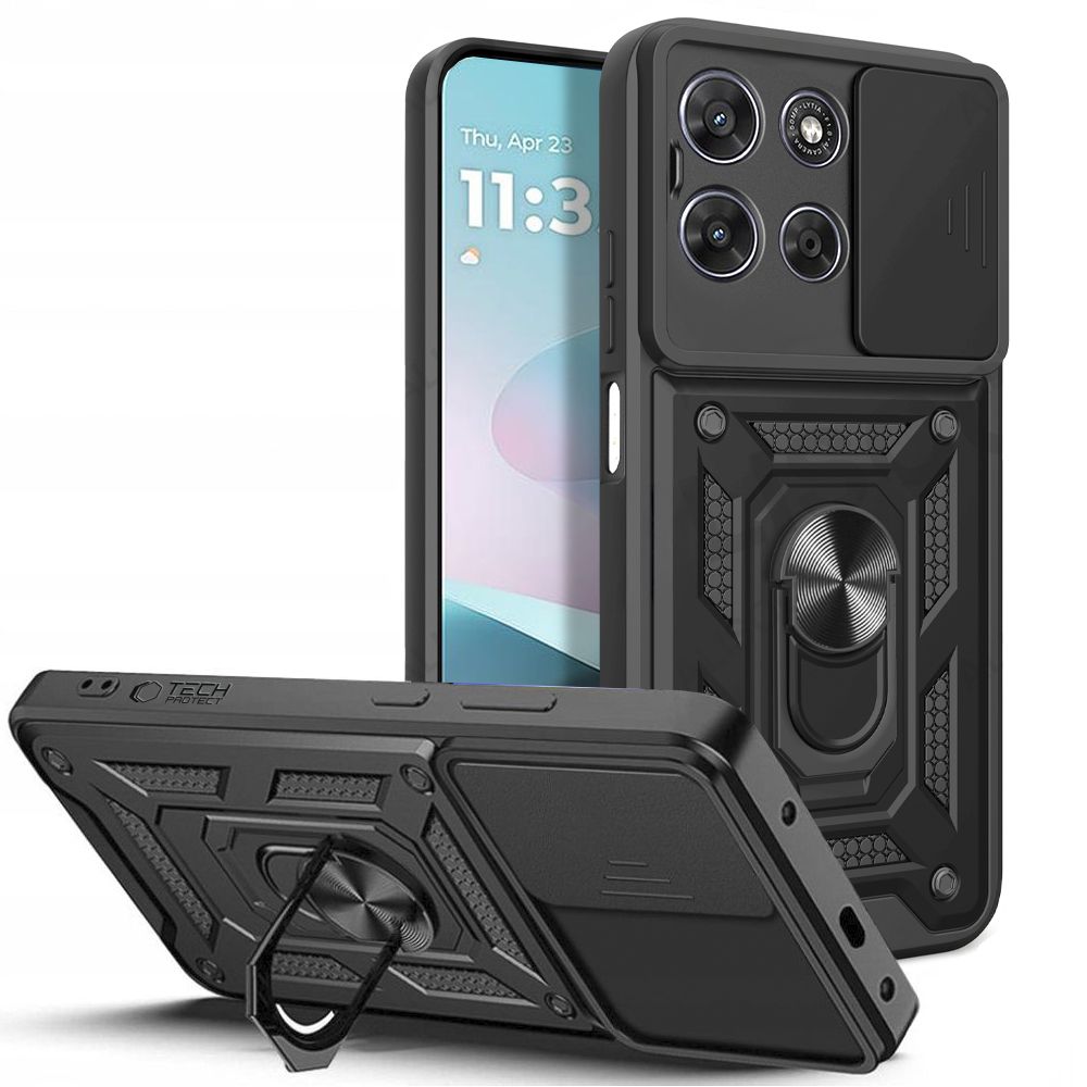 Tech-Protect CamShield Pro dėklas Motorola Moto G67 / G77 - Juodas