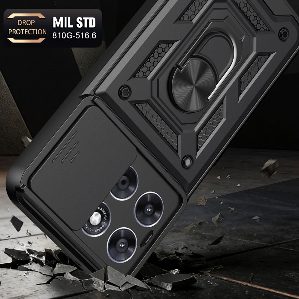 Tech-Protect CamShield Pro dėklas Motorola Moto G67 / G77 - Juodas