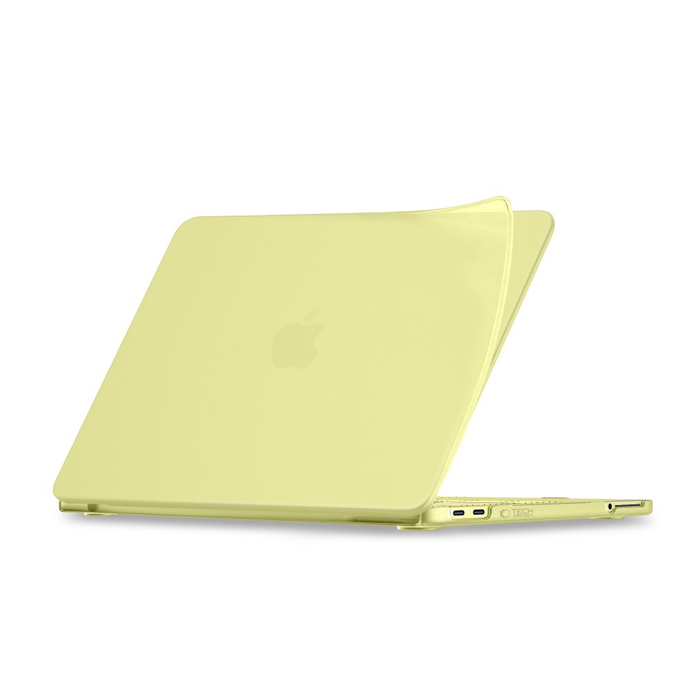Dėklas Tech-Protect Softshell MacBook Neo 13 2026, matinis citrinos spalvos