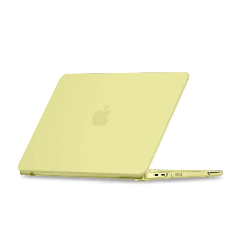 Dėklas Tech-Protect Softshell MacBook Neo 13 2026, matinis citrinos spalvos