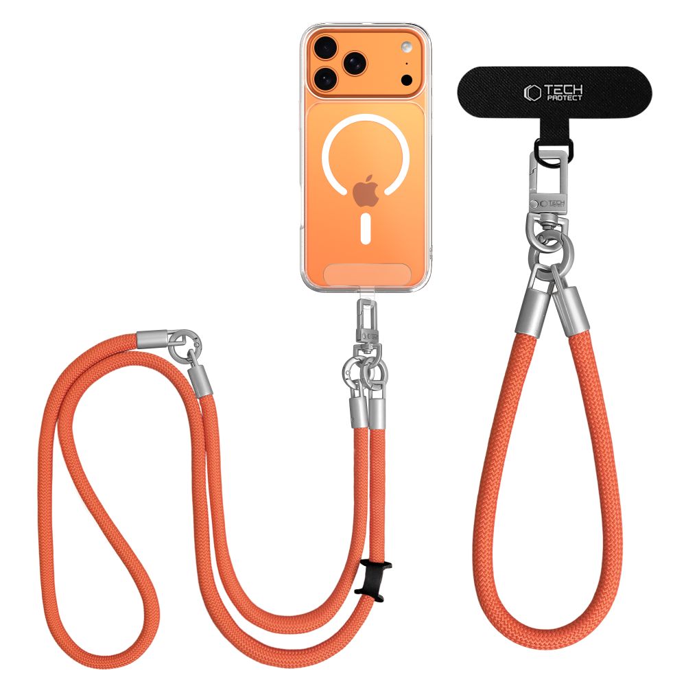 Dirželis Tech-Protect C10S Rope Crossbody & Wrist, oranžinis