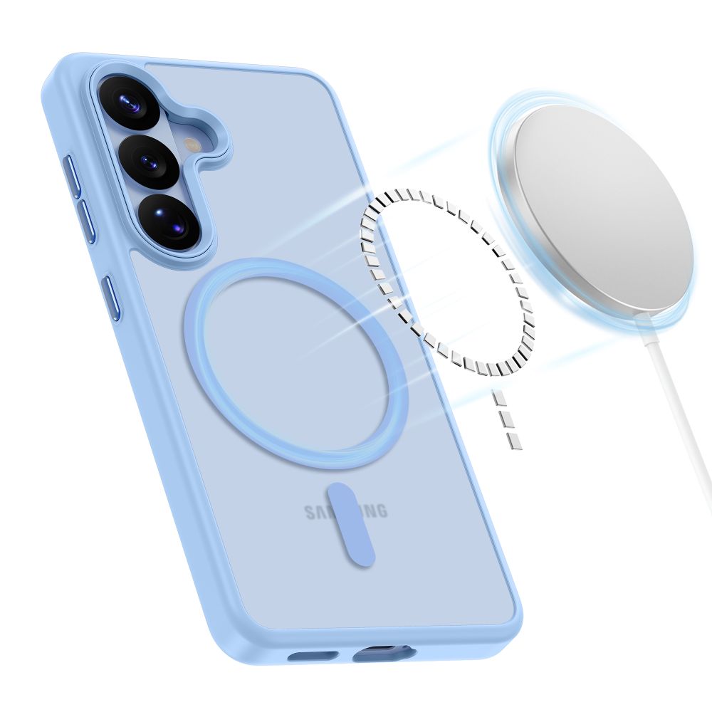 Dėklas Tech-Protect Magmat MagSafe Samsung Galaxy S26, matinis žydras