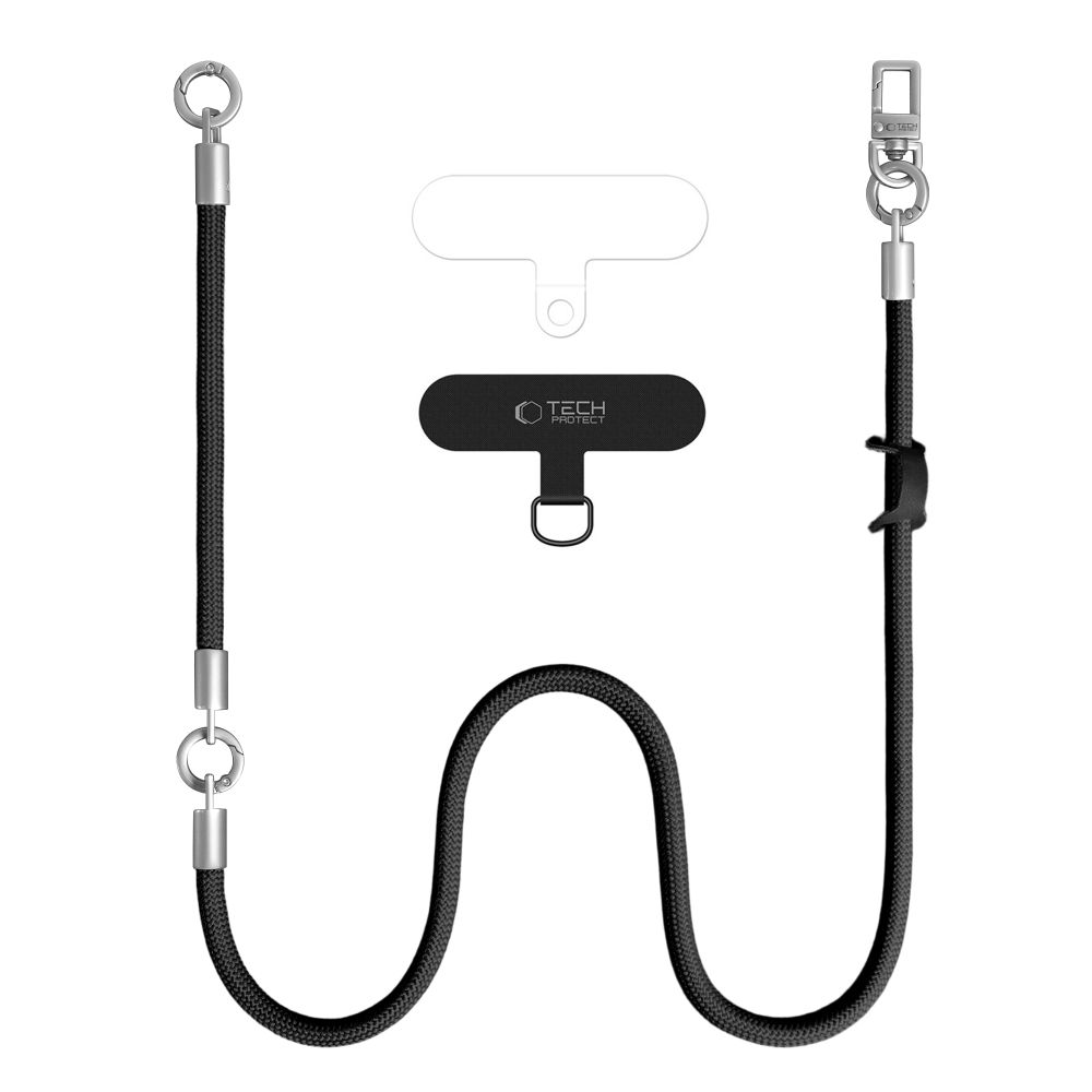 Dirželis Tech-Protect C10S Rope Crossbody & Wrist, juodas