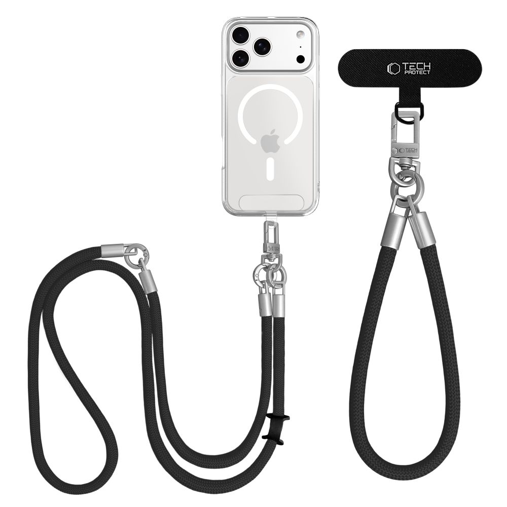 Dirželis Tech-Protect C10S Rope Crossbody & Wrist, juodas